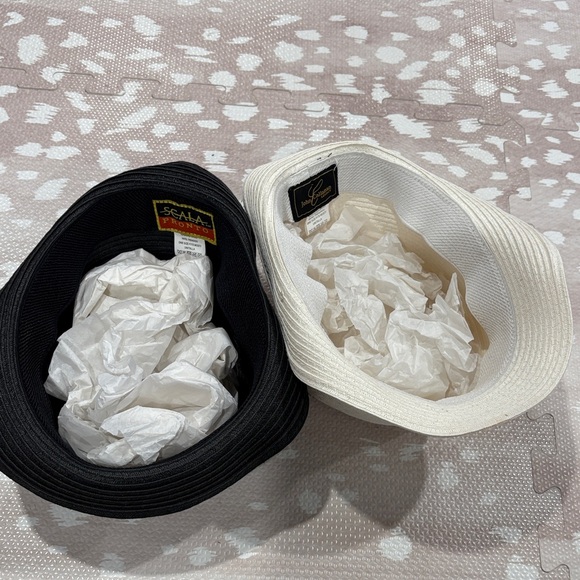 Elegant Black and Cream Fedora Hat Set - Picture 3 of 8